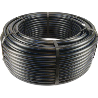 Rura ciśnieniowa PE100 63 mm x 5,8 mm gładkie SDR11 16bar czarno-niebieski 100m DVGW
